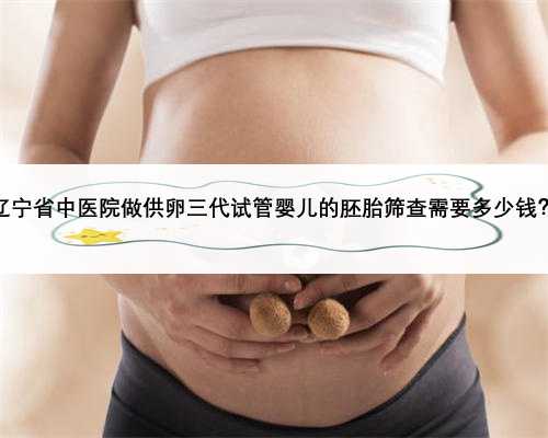辽宁省中医院做供卵三代试管婴儿的胚胎筛查需要多少钱？